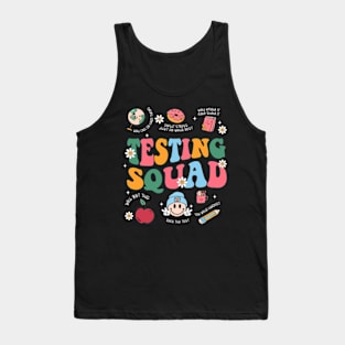 Funny Teacher Test Day Motivational Teacher Testing Squad Tank Top